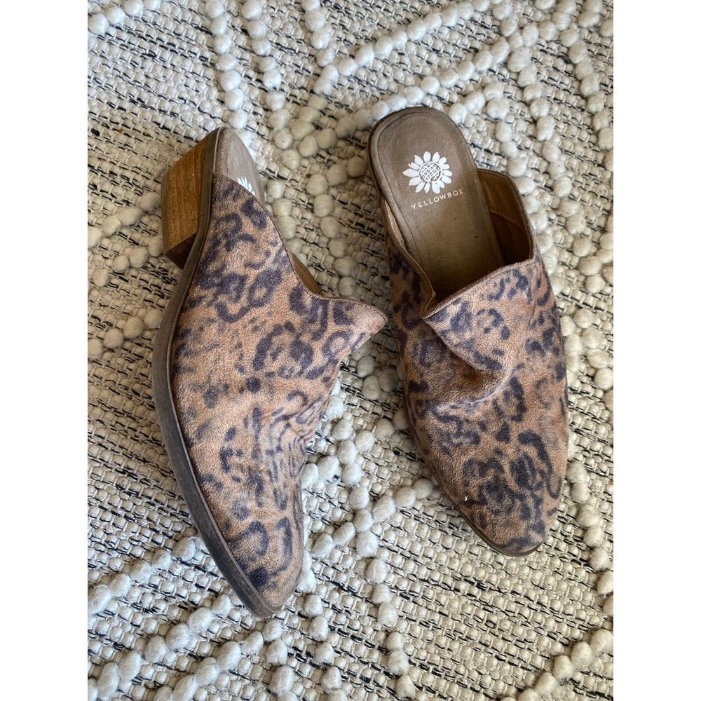 Yellow Box Women's Lydia Slip On Mule Leopard US 7M